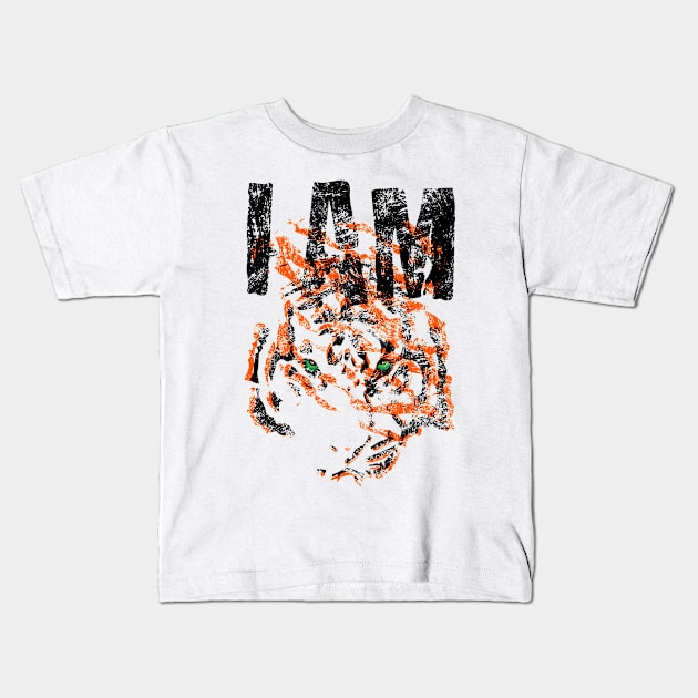 I am tiger Kids T-Shirt by RA1